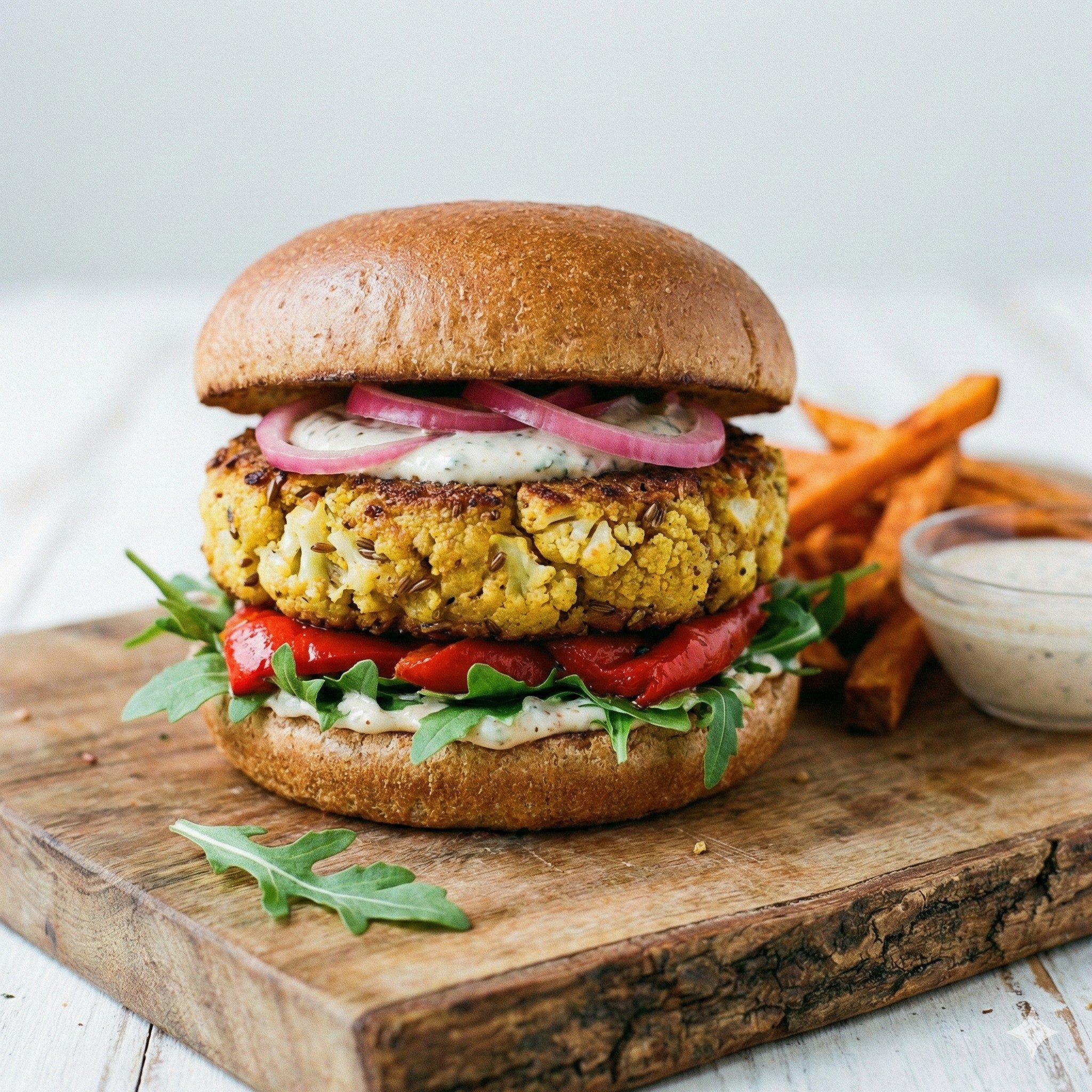 "Cauliflower's Cumin From Inside the House" Burger.