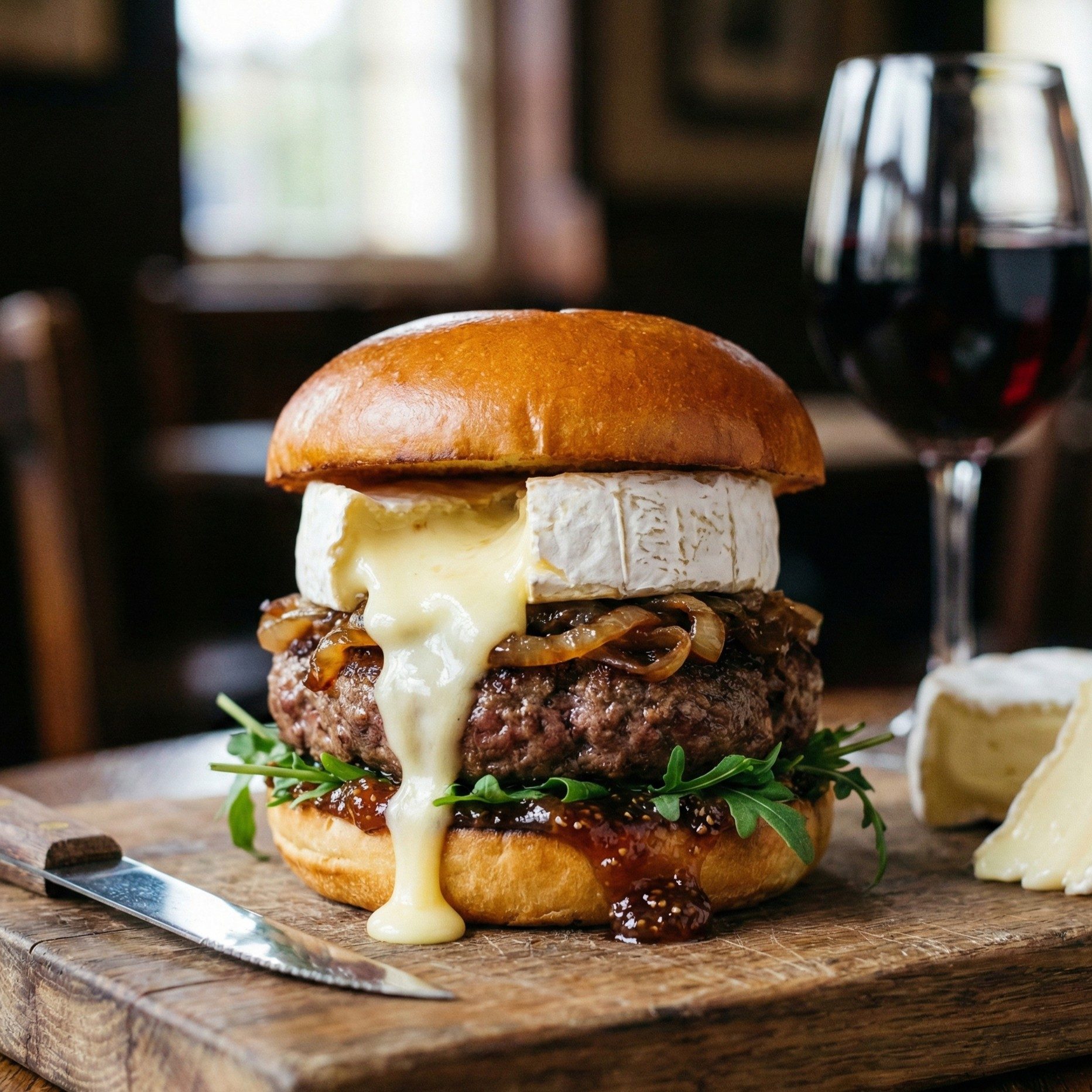 Camembert-ly Legal Burger.